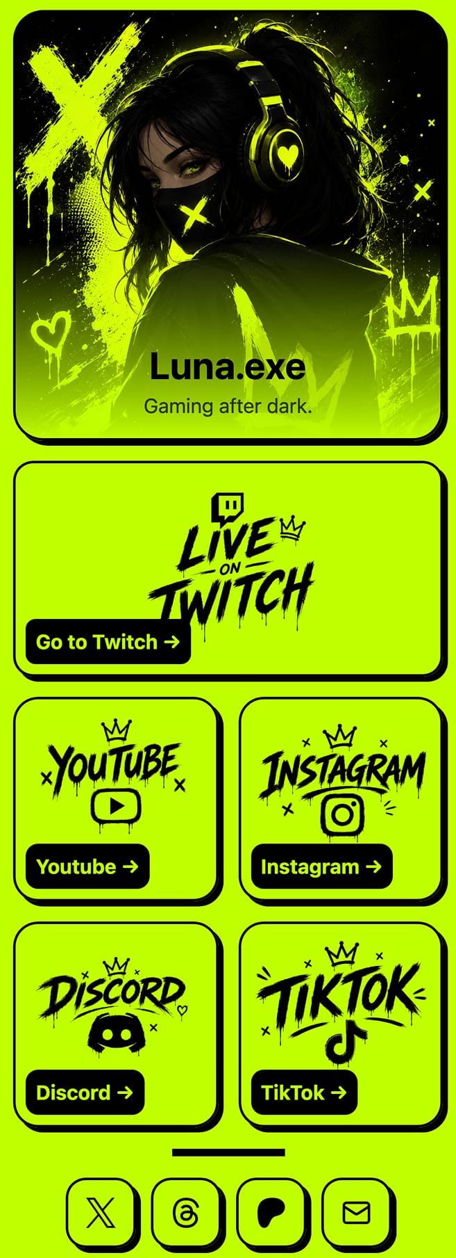 Luna.exe gaming link page